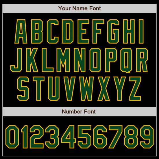 Custom Black Green-Gold 3 Colors Arm Shapes Authentic rugby Jersey Custom Black Green-Gold 3 Colors Arm Shapes Authentic rugby Jersey