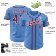 Custom Powder Blue Crimson-White Authentic rugby Jersey